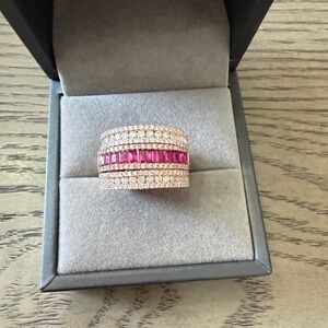Effy 14k Ruby and diamond ring